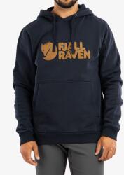Fjallraven Logo Hoodie Kapucnis Felső - dark navy - L