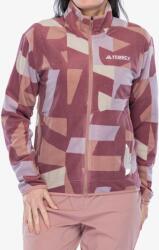 Adidas Terrex Multi Printed Full-Zip Fleece Jacket Női felső - woner beige/quiet crimson - XS