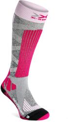 X Socks X-Socks Ski Rider 4.0 Női Sízokni - stone grey melange/pink