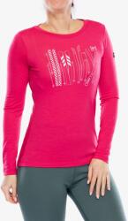 Super Natural Super. natural Fourski Ls Hosszú ujjú női póló - pinky pink/fresh white - XS