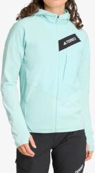 Adidas Terrex Techrock CLIMAWARM+ Wind Hooded Fleece Jacket Női felső - semi flash aqua - L