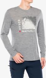 Super Natural Super. natural Super Mountain LS Férfi pulóver - cashmere grey melange/various - S