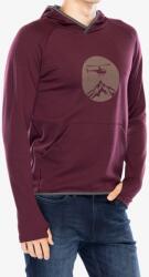 Sensor Merino Upper Sweatshirt Hooded Kapucnis felső - heli port red - S