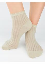  Noviti Női jacquard csíkos zokni, Size 39-42, világos bézs