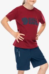 Fjallraven Kids Logo T-shirt Gyerekpóló - pomegranate red - 104-110 cM