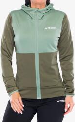 Adidas Terrex Xperior Light Fleece Hooded Jacket Női pulóver - olive strata/silver green - M