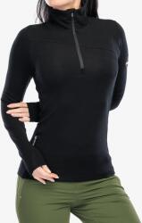 Sensor Merino Ex Tee L/S Zip Termoaktív Női Felső - black - S