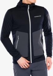 Norrona Falketind Warm2 Stretch Hood Cipzáras felső - caviar black - L