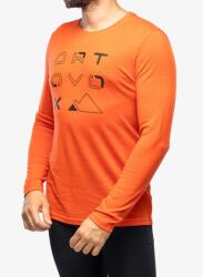 ORTOVOX 185 Merino Brand Outline LS Hosszúujjú - hot orange - L