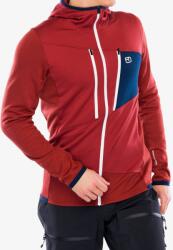 ORTOVOX Fleece Grid Hoody Cipzáras férfi felső - clay orange - S