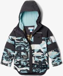 Columbia Mighty Mogul II Jacket Lánykabát - shark geo/shark/aqua haze - 98_104_cm
