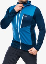 ORTOVOX Fleece Grid Hoody Kapucnis felső - mountain blue - S