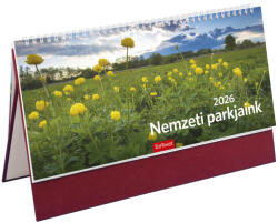 TopTimer Nemzeti park, képes álló csonkalapos asztali naptár T054, Bordó