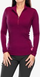 Sensor Merino DF Tee L/S Zip Termoaktív Felső - lilla - L