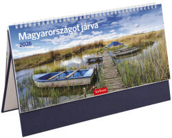 TopTimer Magyarországot járva, képes, álló asztali naptár T056, Kék