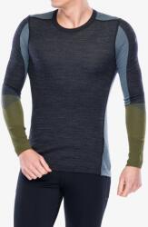 Smartwool Intraknit Thermal Merino BL Colorblock Crew Termoaktív felső - charcoal/winter moss - L
