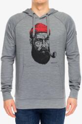 Super Natural Super. natural Fav Sailor Hoodie Kapucnis felső - c. grey mel/jet blk/h. risk red - S