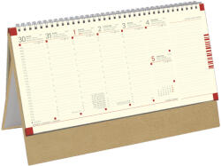 TopTimer Jegyzettömbös, krém (Chamois) lapos, álló asztali naptár C051, Bézs