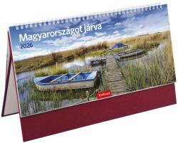 TopTimer Magyarországot járva, képes, álló asztali naptár T056, Bordó