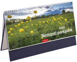 TopTimer Nemzeti park, képes álló csonkalapos asztali naptár T054, Kék