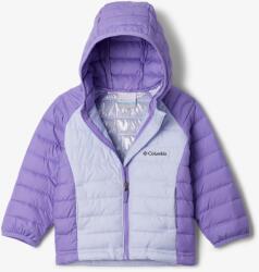 Columbia Powder Lite II Hooded Jacket Lánykabát - snowdrift/paisley purple - 140_152 cM