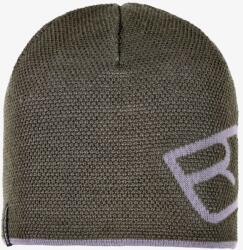 Ortovox Merino Logo Knit Beanie Téli sapka - dark wild herbs - M