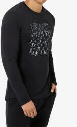 Super Natural Super. natural Free Ski Tickets LS Hosszú ujjú póló - jet black/vapor grey - S