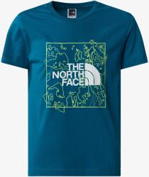 The North Face New S/S Graphic Tee Póló gyerekeknek - blue/lemon - 134_140_cm