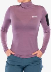Mons Royale Diversion Merino Mock Neck Long Sleeve Női hosszú ujjú póló - mauve - XS