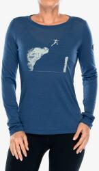 Super Natural Super. natural Jumping Jacky LS Női felső - ocean blue/feather grey - L