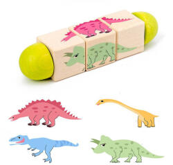 Leziter Állatos mini kirakós hengerek Montessori fajáték (hlBTE-28)