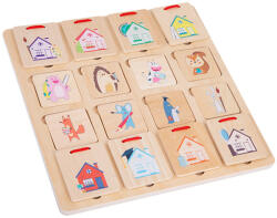 Leziter Hol bújt el, nyitogatós logikai fajáték (hlBTE-30)