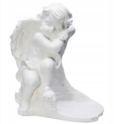 Decortrend Gipsz Angyal sírdísz, temetőbe, nagy méretű, fehér, impregnált (570604)