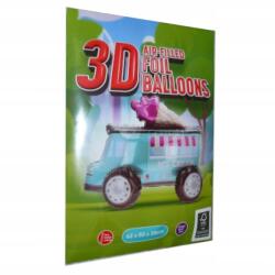  3D fólia lufi, fagylaltos autó, 62×50×38cm
