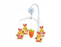 Baby Mix rácsoságy körhinta játékmechanizmussal Nyuszik (5907704011057)