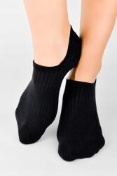  Férfi bokazokni, pamut, szilikon, fekete, Noviti, Size 43-46