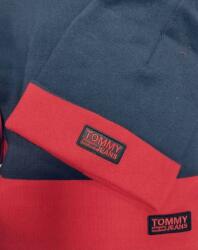 Tommy Hilfiger Sál sapka szett, sötétkék/piros, 50% pamut, 50% akril (AM0AM04152 901)