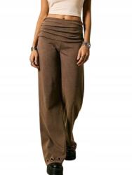 Shein Barna Casual Nadrág, Size 36, strasszokkal és könyvjelzőkkel