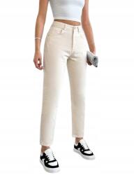 Shein Bézs Női Farmer Mom Jeans Magas Derekú 38-AS