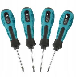  Háromszögletű csavarhúzó készlet, króm-vanádium acél, 4db, mágneses (GS04421)