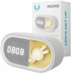 Forever Light INGRID ébresztőóra, LED, nyuszi, vezeték nélküli, fehér (RTV100553)