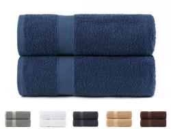 Todocama Set 2 Prosoape Mari Todocama 100 Bumbac 550 gm2 100x150 cm Albastru Marin (PTO52AM100150) Prosop