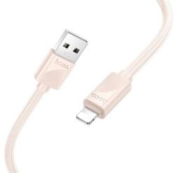 hoco. X114 adatkábel (USB - lightning, 2.4A, gyorstöltő, 100cm) RÓZSASZÍN (X114_USB_L_P)