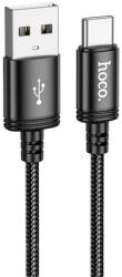 hoco. X89 adatkábel (USB - Type-C, 3A, gyorstöltő, 200cm, cipőfűző) FEKETE (X89_USB_C_B_200)