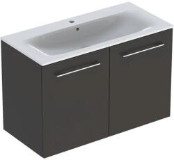 Geberit Set mobilier baie (masca suspendata cu 2 usi si lavoar) Geberit Selnova Square 100 cm, antracit mat (lava) (501.261.00.1)