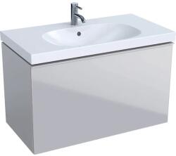 Geberit Acanto Masca lavoar baie cu sertar sticla gri, 89x48 cm, corp gri mat (500.612.jl.2)