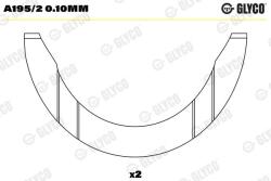 GLYCO Saiba distantier, arbore cotit GLYCO A195/2 0.10mm (A195/2 0.10mm)
