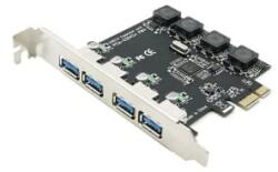 BlackBird 4x USB 3.0 bővítő kártya PCI-E (BH1295) (BH1295) - aqua
