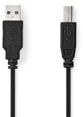 Nedis USB2.0, USB A - B kábel, 10W, hossz 5m (CCGL60100BK50) (CCGL60100BK50)
