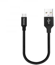 ColorWay USB-A - MicroUSB adat- és töltőkábel 25cm fekete (CW-CBUM048-BK) (CW-CBUM048-BK)